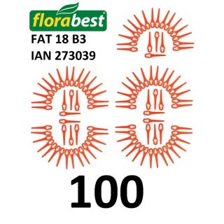 Lame in plastica (á 20 pezzi) per decespugliatore Florabest a batteria FAT 18 B2