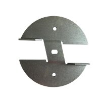 Knife disc including mounting material