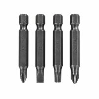 4 punte di vite da 50mm, S2, PH2, PH1, TX25