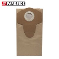 Parkside paper filter bag, 20 L, pack of 5, brown