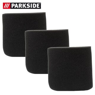 Parkside wet filter / foam filter, 3-pack, open on one side, extra strong