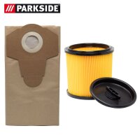 Parkside Dry Vacuum Set Profi, 20 L, brown