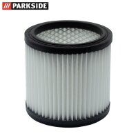 Pleated filter ash vacuum cleaner