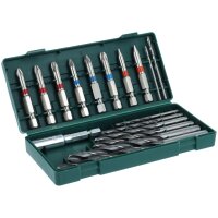 Drill + bit box, 18 pieces