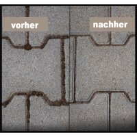 B-Ware Grizzly Tools Elektro Fugenbürste EFB 401, 400 W, verstellbarer Teleskopstiel, werkzeugloser Bürstenwechsel, Spritzschutz,  inklusive 2 Arbeitsbürsten