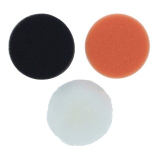 Polier-Pads-Set ( orange,schwarz,Fellimitat)