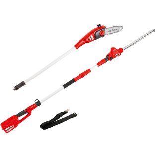 Grizzly Tools 40V 2in1 Set, Set aus Teleskop Heckenschere und Hochentaster für bequemes Arbeiten in der Höhe, Griffelemente mit Teleskopstiel und Schultergurt, ohne Akku, ohne Ladegerät